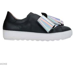 BNIB LEATHER HAND-MADE IN ITALY SLIP ON SNEAKERS BY HIGH-END DESIGNER POKEMAOKE